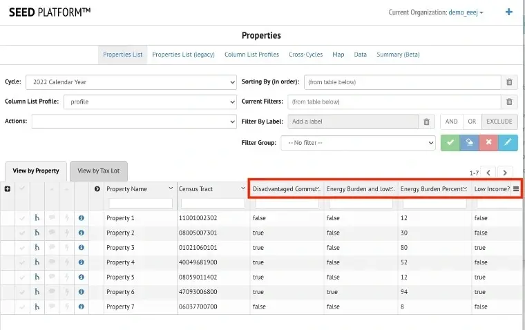 Analysis results saved to property fields