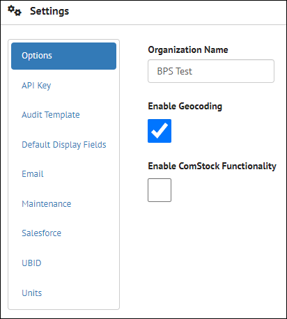 Organization Settings